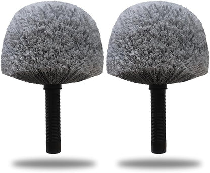 2 Pack Grey Twist-On Cobweb Duster Head Brush
