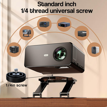 3-in-1 Adjustable Projector Mount Stand – Universal Ceiling/Wall/Table Mount with 180° Dual-Axis Rotation, Multi-Hole Design, Anti-Slip Pads, 1/4" Screw Compatible for Mini & Standard Projectors
