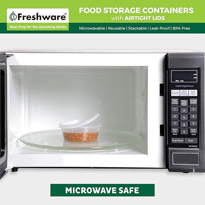 Freshware Food Storage Containers 8 oz Plastic Deli Containers