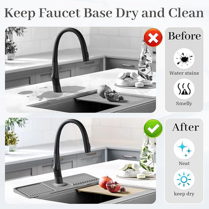 PoYang 17.7 Inch Faucet Mat for Kitchen Sink Splash Guard Behind Faucet