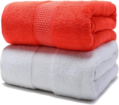 Cotton Bath Towels Set, 2-Piece Set Super Absorbent Quick Drying, Suitable