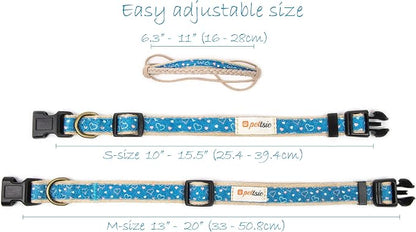Pettsie Hemp Dog Bandana Collar & Matching Owner Friendship Bracelet | Soft & Durable Hemp, Removable Scarf, Matching Owner Friendship Bracelet, Gift-Ready Set