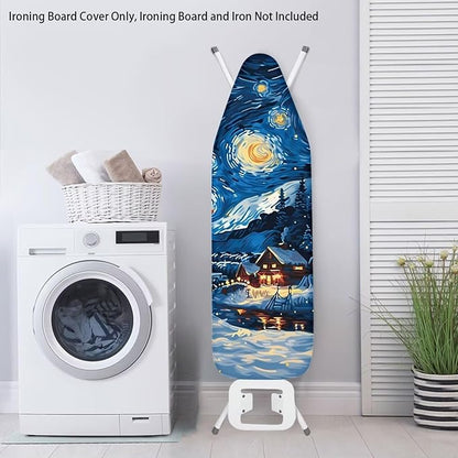 Starry Sky Design Ironing Board Cover and Pad Washable 15x54 Full Size Thick