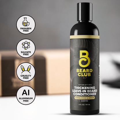 Beard Club - Beard Growth Serum with Natural Castor, Coconut and Avocado to Grow a Thicker, Fuller Beard, Fill in Patches and Stimulate Healthier Facial Hair Growth