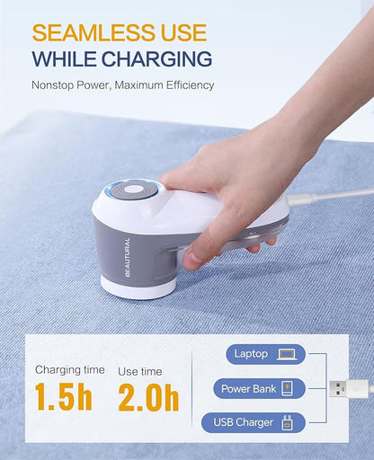 BEAUTURAL Fabric Shaver, Rechargeable Lint Remover