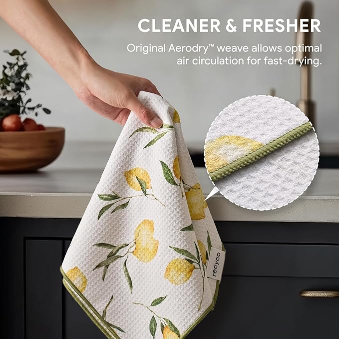 RECYCO Waffle Kitchen Towel Set of 2