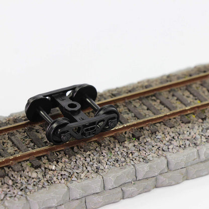 Evemodel 12pcs Model Train Bogie with Plastic Wheels 1:87 HO Scale 33" Model Railway Accessories (Style A)