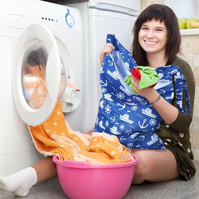 Shappy 2 Pcs Large Travel Laundry Bag Washable Waterproof Wet Dry Large Dirty