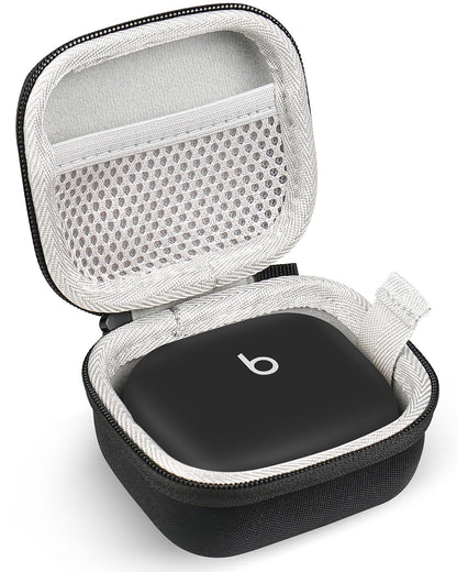 RISETECH Earbud Case Compatible with Beats Powerbeats Pro 2 Wireless Bluetooth Earbuds, Portable Travel Hard Shell Earphone Case - with Clip (Black)