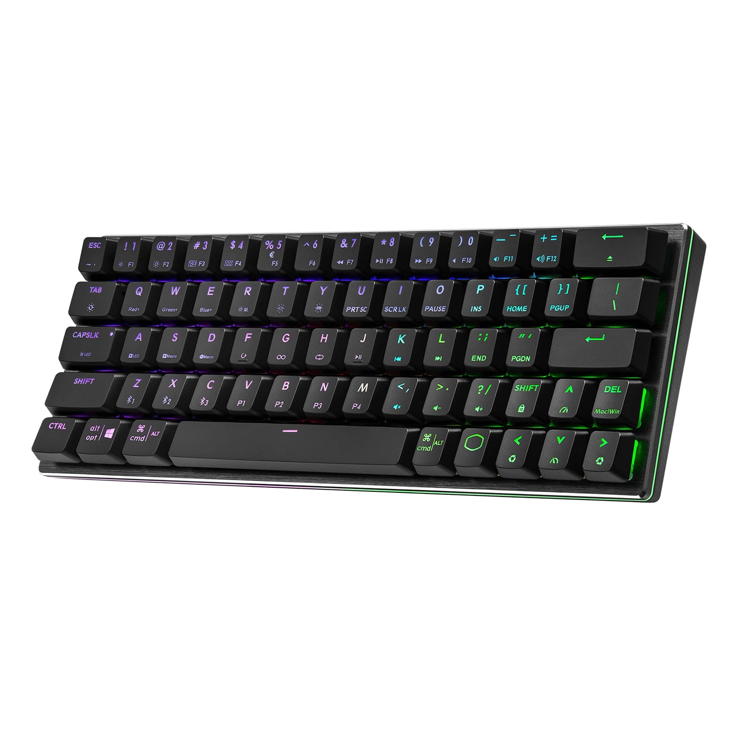Cooler Master SK622 60% Wireless Bluetooth Space Gray Mechanical Low Profile Gaming Keyboard, Click Blue Switches, Customizable RGB, Ergonomic Design, Mac/Windows, QWERTY (SK-622-GKTL1-US)