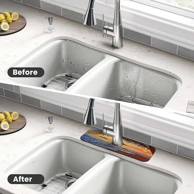 Coco Beach Kitchen sink faucet pad, strong water absorption, anti slip