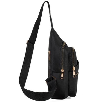 Cross Body Bag Sling Backpack Fanny Pack Small Crossbody Bags for Women Trendy - Black