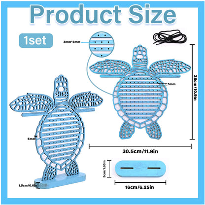 Tnstbiee Turtle Earring Holder Organizer Natural Wood Jewelry Stand for Women and Girls Wall Mount Display for Earrings Necklaces and Accessories 12 * 11 * 0.9in Versatile Design Ideas decoration