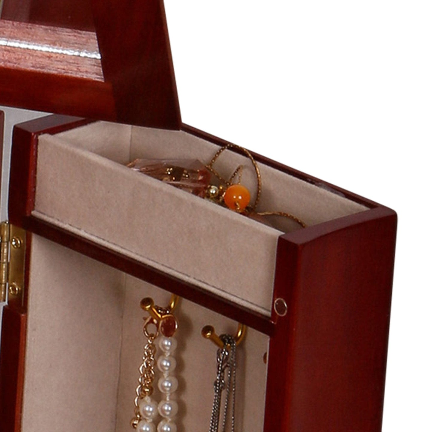 Mele & Co. Harmony Wooden Jewelry Box in Cherry Finish