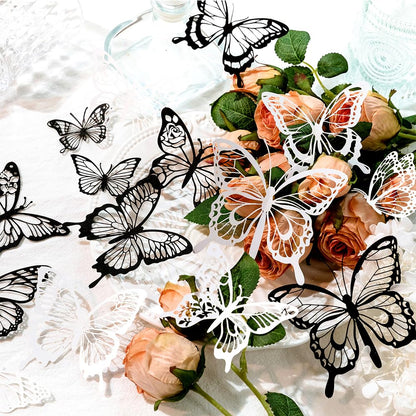 Diuhofart Scrapbook Paper Cutouts for Wedding Scrapbooking Embellishments, 120 Pcs Black and White Collage Materials for Junk Journal Supplies, Card Making, Decoupage, DIY Crafts