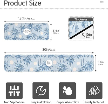 Kitchen Sink Splash Guard 2 PCS 30 Inch Sink Faucet Mat Splash Guard
