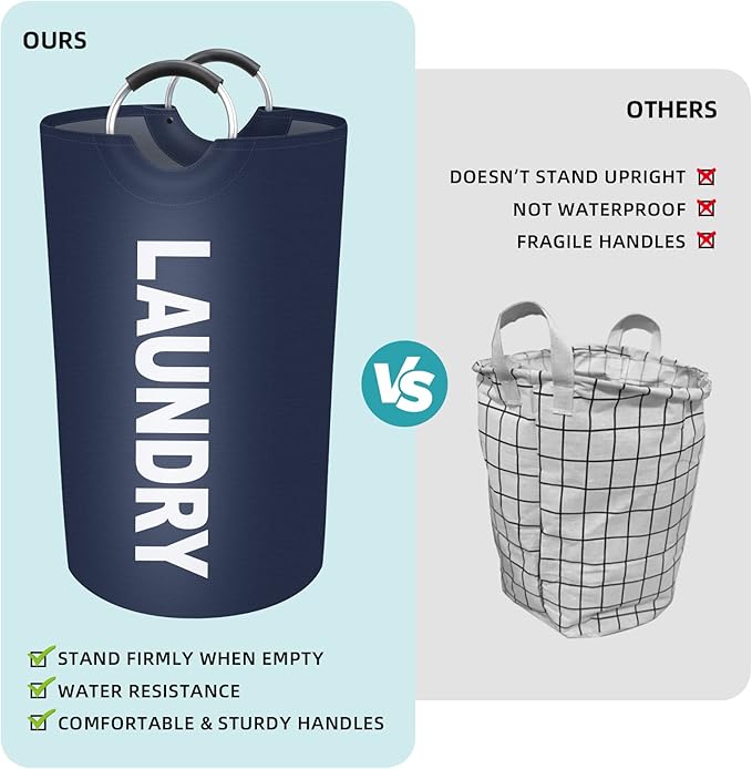 StorageRight 75L Large Laundry Basket, Laundry Hamper, Dirty Clothes Hamper