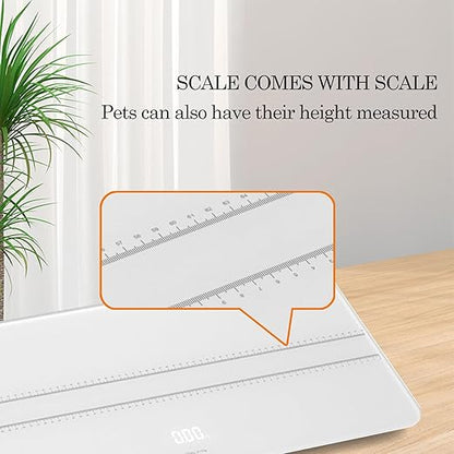 Digital Pet Scale, Baby Scale - Measuring Range 0.45lbs-220lbs for Small-Medium Dogs/Large Cat (White)