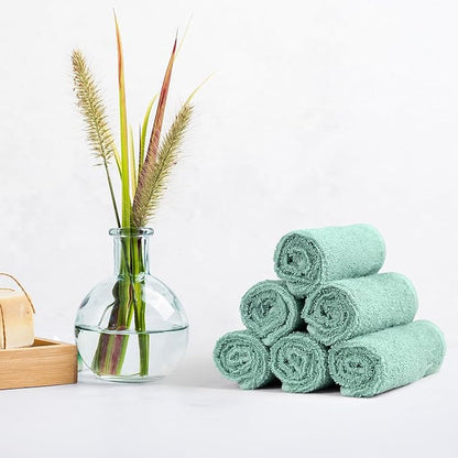 Amazon Basics Washcloth for Bathroom, 100% Cotton Extra Absorbent, Fast Drying