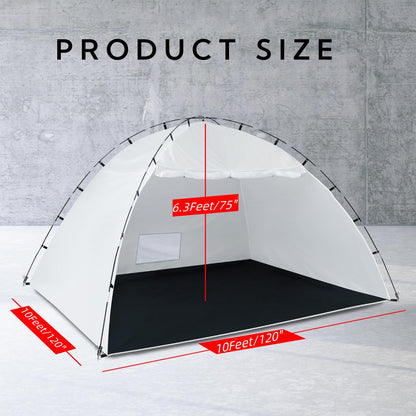 Portable Paint Booth Tent,Siebwin 10(L)x10(W)x6.2(H)ft Spray Paint Tents with Built-in Floor & Mesh Screen & Windproof Hooks, Painting Tent Station for Furniture DIY Hobby Tool, Spray Paint Shelter