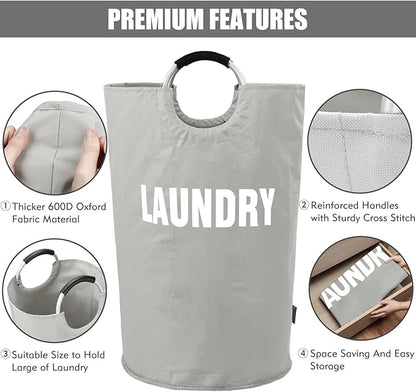 DOKEHOM 160L XX-Large Laundry Basket, Collapsible Laundry Bag, Foldable Laundry