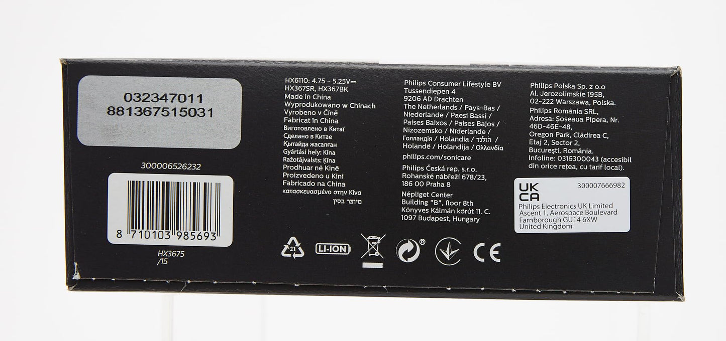 Philips Sonicare 3100 Series Sonic Electric Toothbrush (Dual Pack) with Pressure Sensor and BrushSync replacement reminder (Black and White) (Black and White)