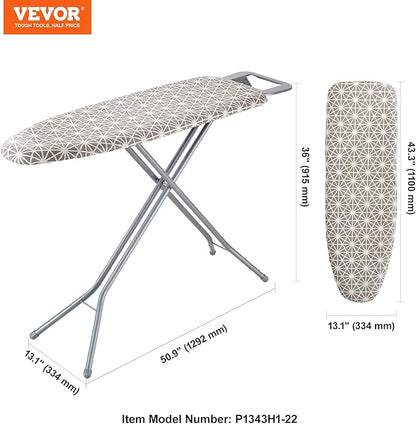 VEVOR Ironing Board with Large 43 x 13 Ironing Surface, Thickened 4 Layers Iron