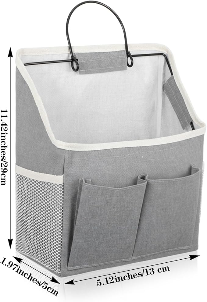 Wall Hanging Storage Bag Cotton Linen Hanging Storage Basket