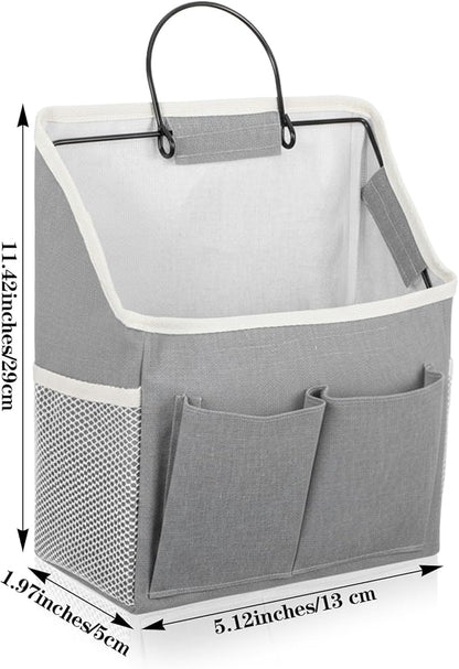Wall Hanging Storage Bag Cotton Linen Hanging Storage Basket