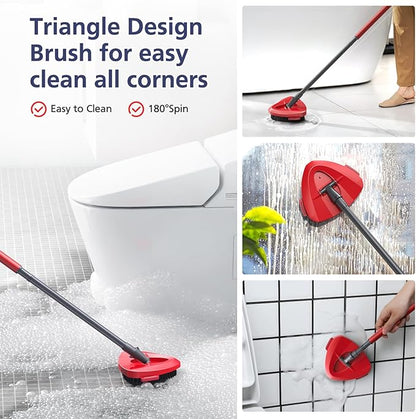 2 Pack 1-Tank Spin Mop Scrub Brush Head Replacement