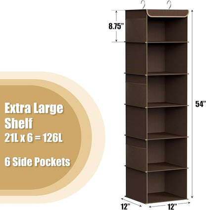 Simple Houseware 6 Shelf Hanging Closet Organizer