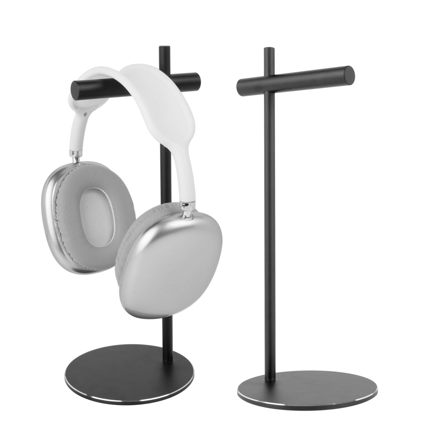 LinNature Aluminum Alloy Headphone Stand for Desk with Non-Slip Base - Universal headset stand Compatible with Over-Ear, On-Ear and Neckband Headphones (Black)