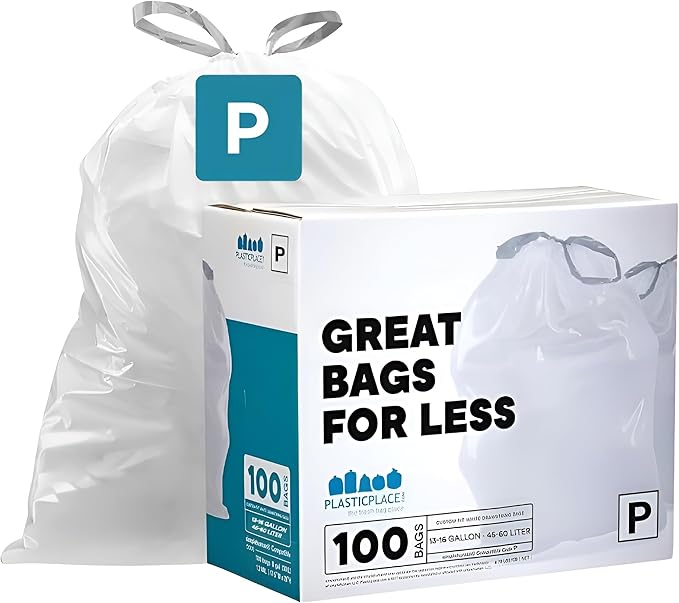 Plasticplace Custom Fit Trash Bags, Compatible