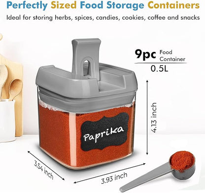Shazo 9 PC Airtight Food Storage Containers