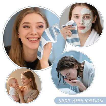 SINLAND Microfiber Facial Cloths Fast Drying Washcloth 8inch x 8inch Absorbent