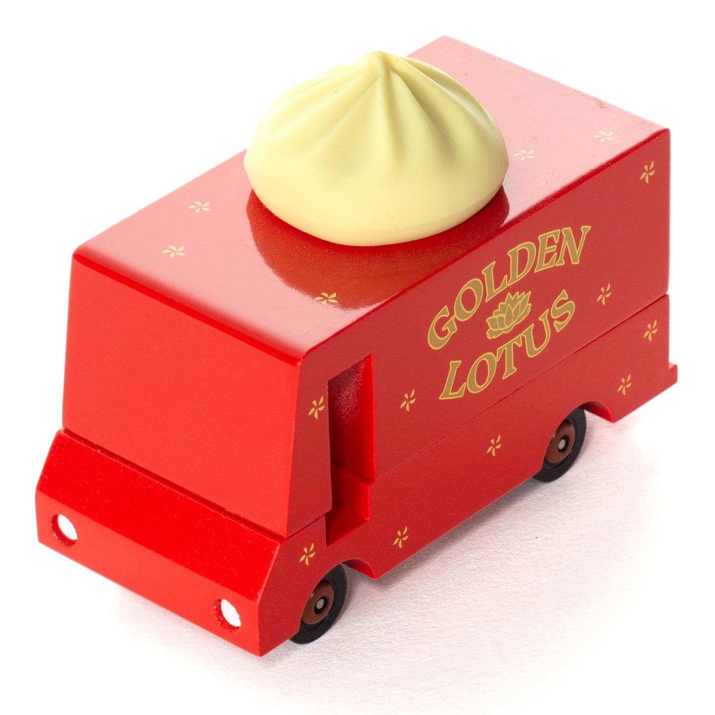 CANDYCAR® Wooden Food Truck Collection - Dumpling Van, Premium Handcrafted Beech Wood Toy Car