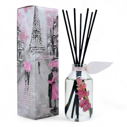 LOVSPA Reed Diffuser Set, Smoked Vanilla Scented Oil Diffuser with Sticks, Home Fragrance Accessories for Bathroom Shelf Decor, Aroma Diffusers for Home or Office Fall Decor, USA Made