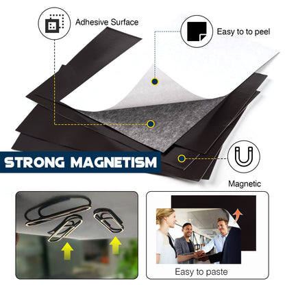 Magnetic Sheets with Adhesive Backing for 4x6 Pictures(Pack of 32),Adhesive Photo Magnets for Home/Classroom/Office,Magnets for Refrigerator