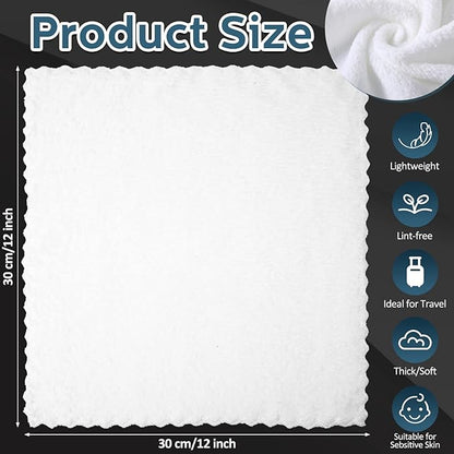 Newwiee 100 Pcs Washcloths Bulk Quick Drying Bathroom Wash Clothes 12 x 12 Inch
