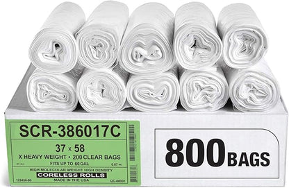 Aluf Plastics 55-60 Gallon Trash Bags Source Reduction Series Value High