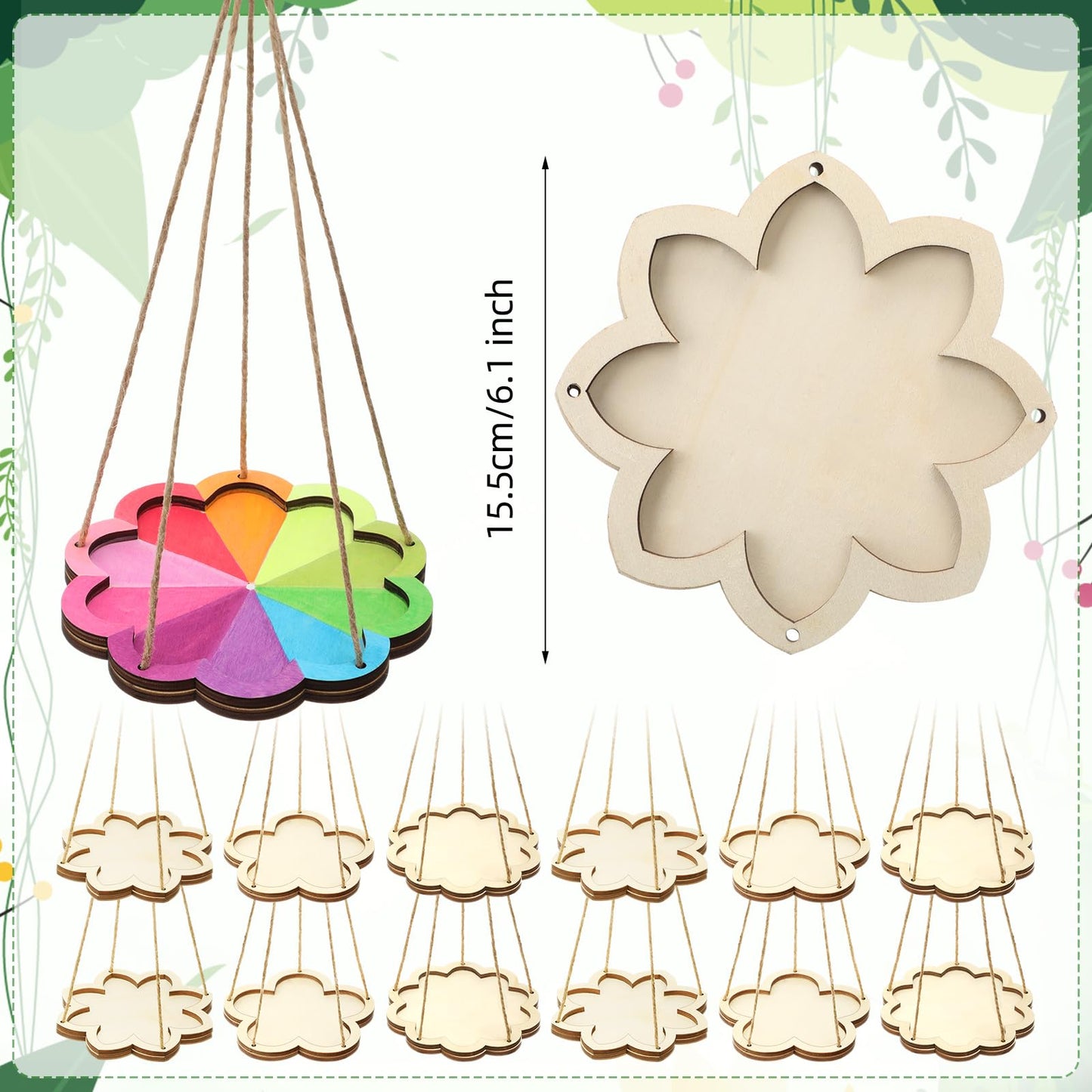 DoubleFill 48 Pcs Bird Feeder Craft Kits for Kids Ages 3-8 Make Your Own Bird Feeders DIY to Paint Craft for Spring Garden Outdoor Decoration Summer Activities Project