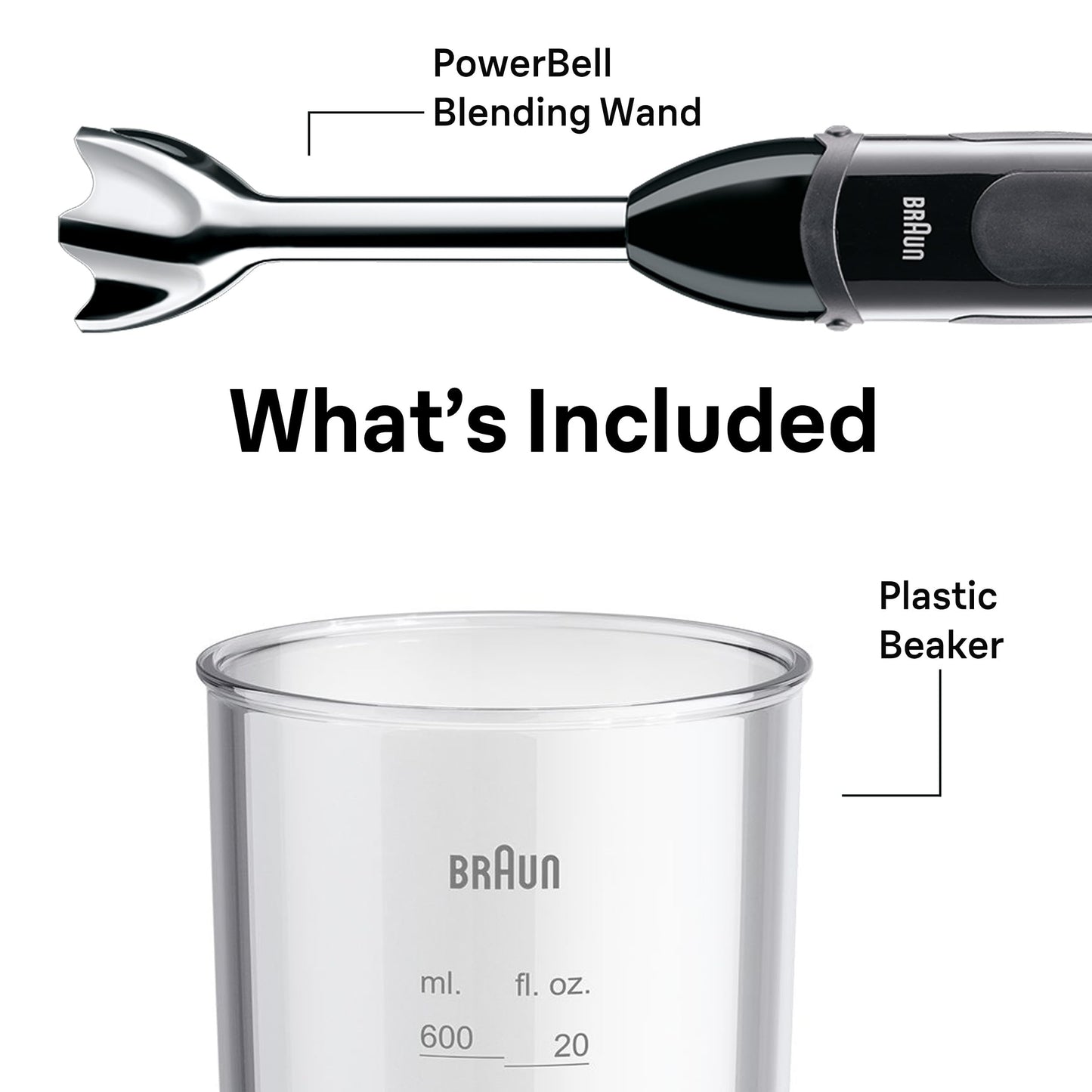 Braun MQ5025 Hand Blender Multiquick Vario, MQ5025, Black