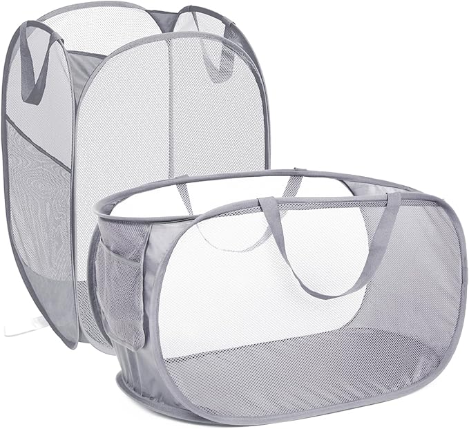 2 Pcs Durable Collapsible Laundry Baskets