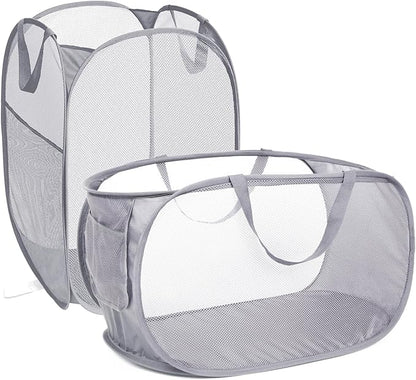 2 Pcs Durable Collapsible Laundry Baskets
