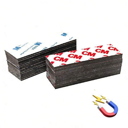 CHUNNIAO A+B Matched Magnetic Strips with Adhesive 2"x1"x0.04" (Pre-Cutting 96 Pcs),Adhesive Magnet to Magnets Stick Face to Face,Great for Bookmarks Craft