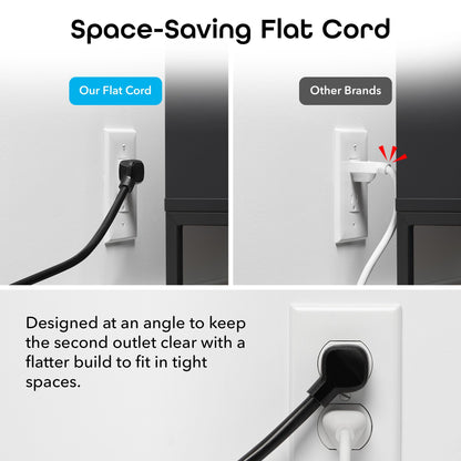 Geeni Smart Plug Power Strip, 6 Outlets and 2 USB Ports, 6 ft. Cord, Surge Protector with Voice Control, WiFi Control, Compatible with Alexa & Google Home, No Hub Required, Black