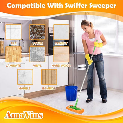 5 Pack Reusable Microfiber Mop Pads Compatible