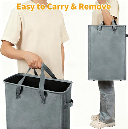 Slim Laundry Hamper, 48L Ultra Thin Collapsible Laundry Basket
