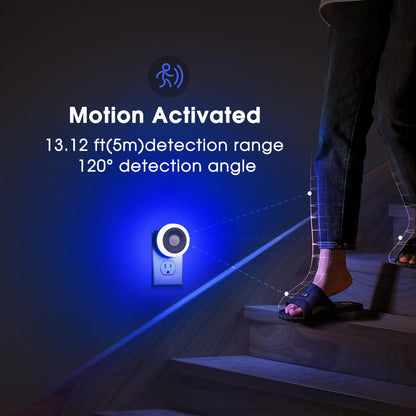 Briignite Motion Sensor Night Light, 4 Pack, Night Lights Plug into Wall, Auto On/Off Motion Activation Nightlight, Energy-Saving 0.6W LED, Daylight White, Ideal for Kids, Bedroom, Bathroom