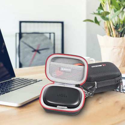 RLSOCO Hard Case for JBL Endurance Peak 3 Dust and Water Proof (IP68) True Wireless Active Earbuds | Storage Pouch with Sturdy Metal Hook | Compact Design with YKK Zipper (Case Only)